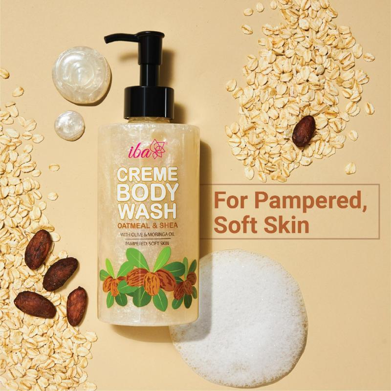 Oatmeal & Shea Creme Body Wash For Softer, Smoother, Nourished Skin