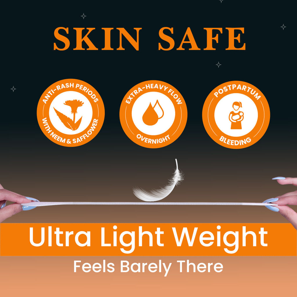 XXXL Relax Nights Ultra-Thin Overnight Sanitary Pads For Heavy Flow