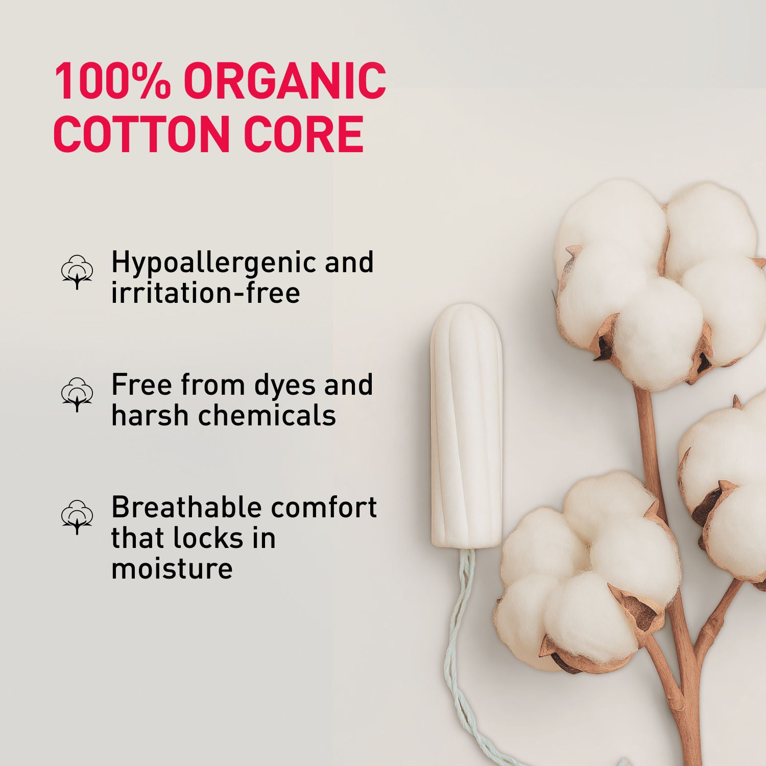 Period Made Easy Tampons - 12 Piece,For Heavy Flow,Biodegradable Tampons,Fda Approved