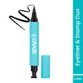 CRAZE Eyeliner and Stamp Duo Wing Eyeliner Stamp and Pen Waterproof Formula - Black
