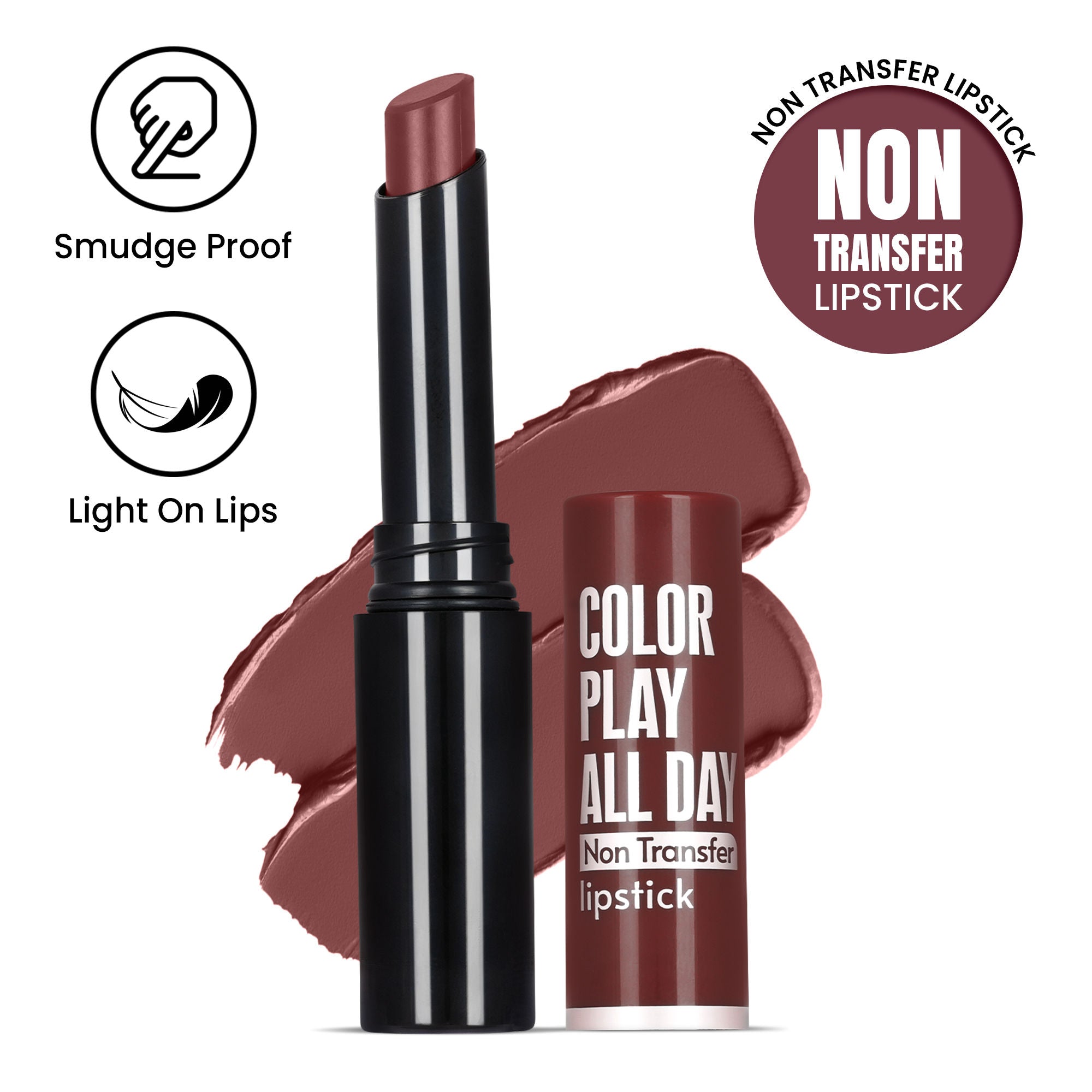 Play All Day Non Transfer Lipstick - Wild Rose