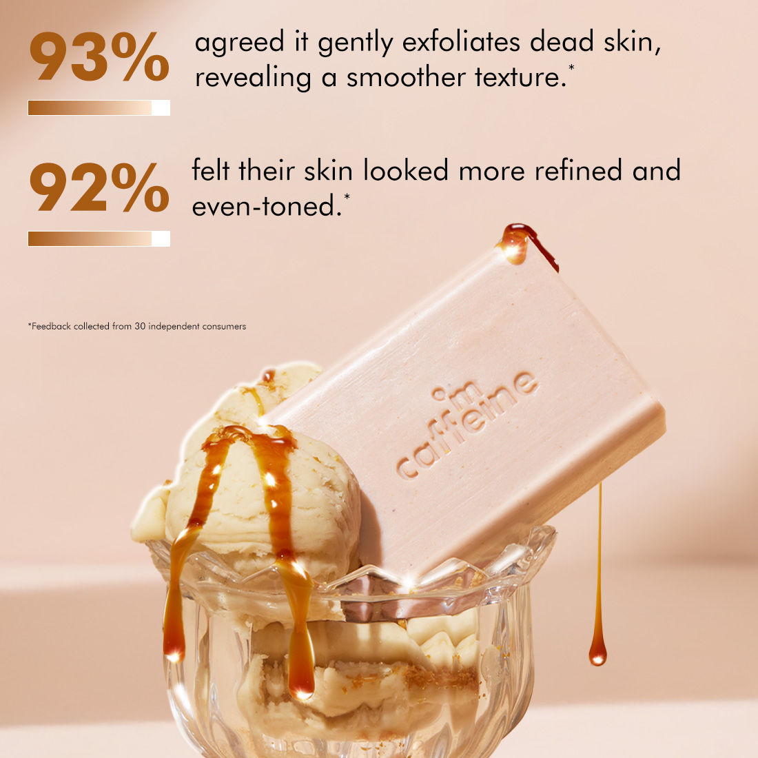 Exfoliating Tan Removal Soap - 1% Salicylic Acid & Lactic Acid - Sweet Caramel Perfume Bar