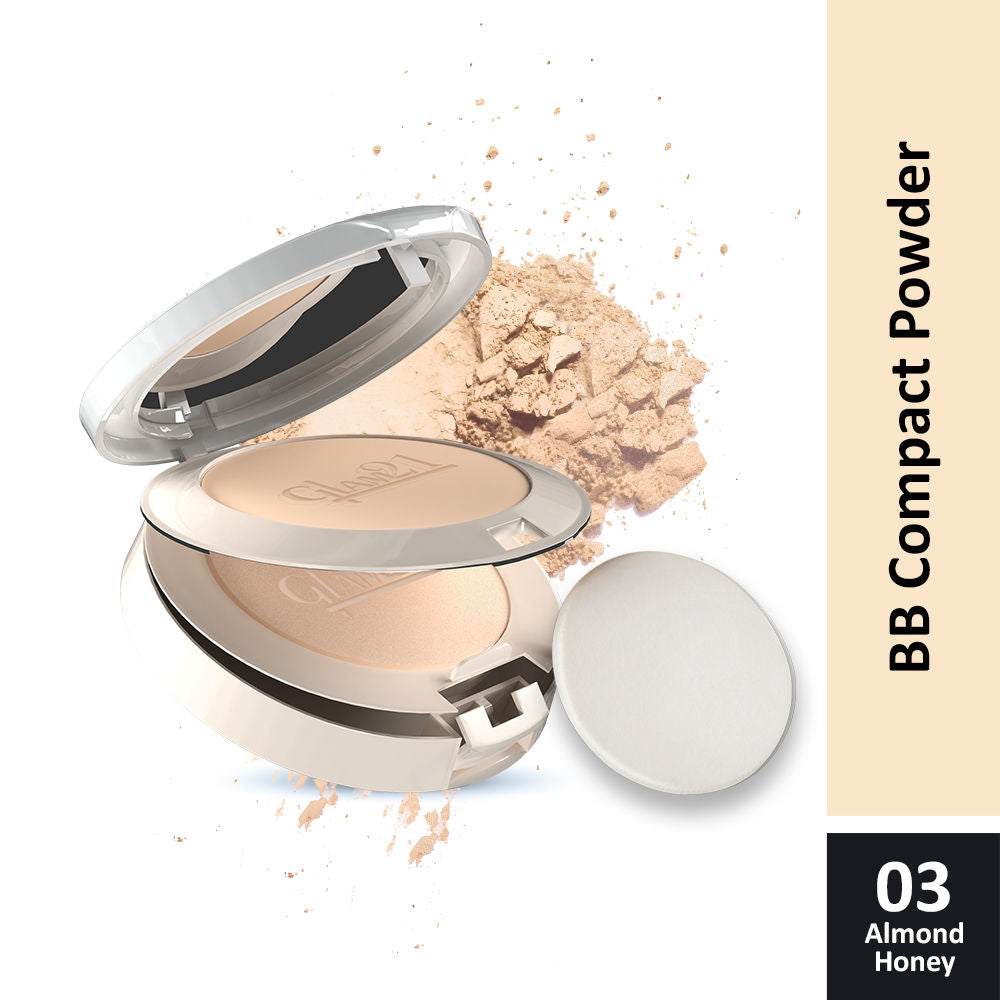 BB Powder Compact Matte Finish - Almond Honey