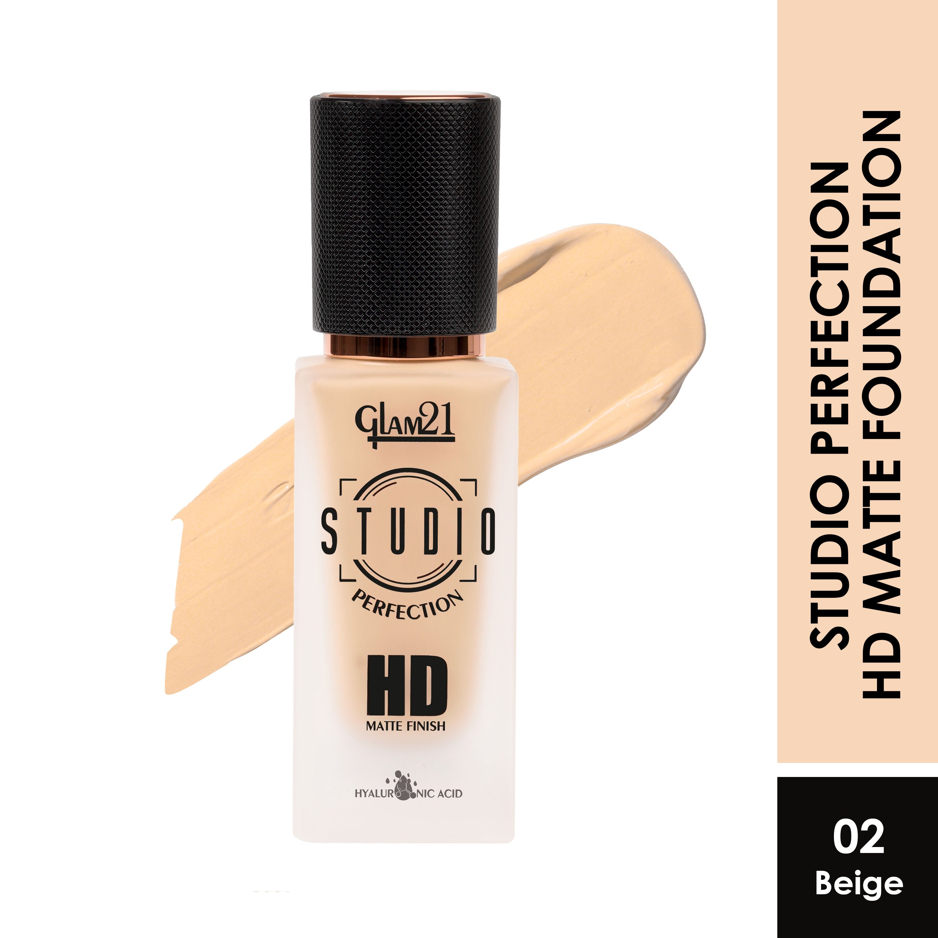 Studio Perfection HD Matte Long Stay Water Proof Foundation - Beige 02