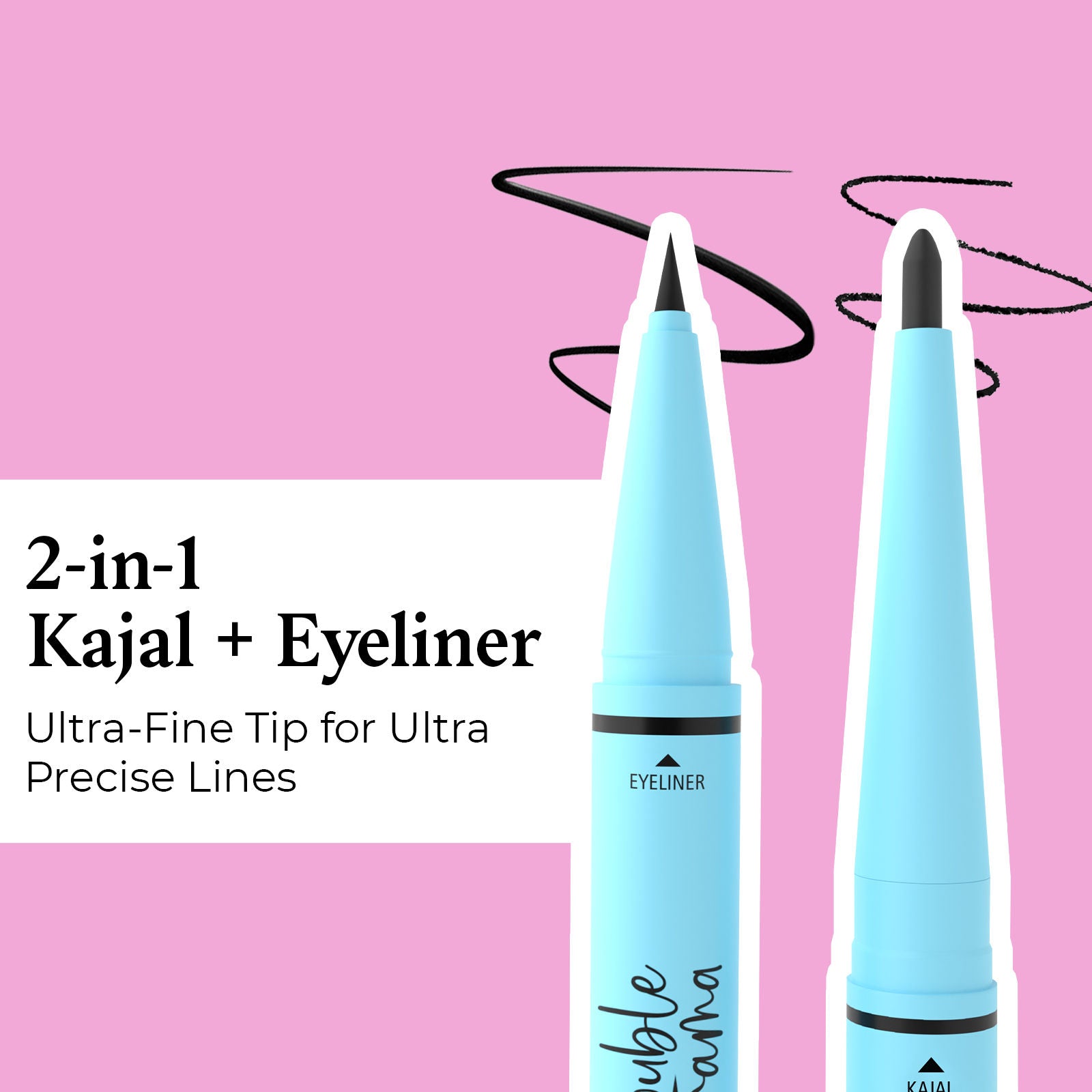 Intense Black 24Hours Double Drama Duo Kajal + Eyeliner