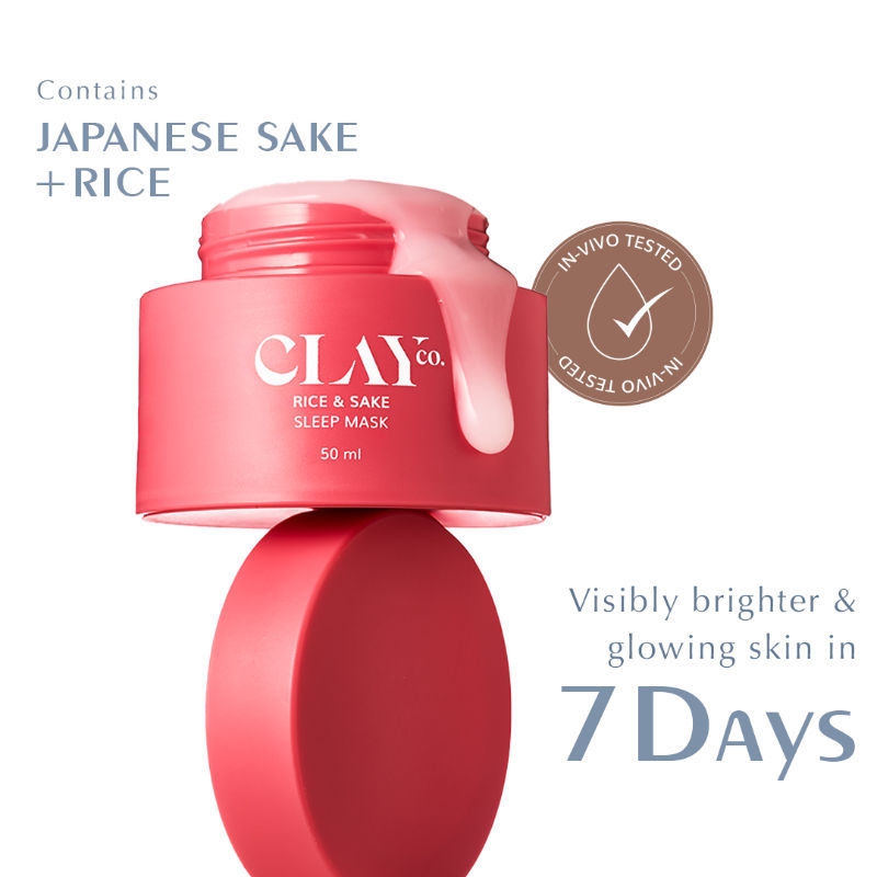 Rice & Sake Sleeping Mask Night Gel Cream With Vitamin C For Brightening & Hydration