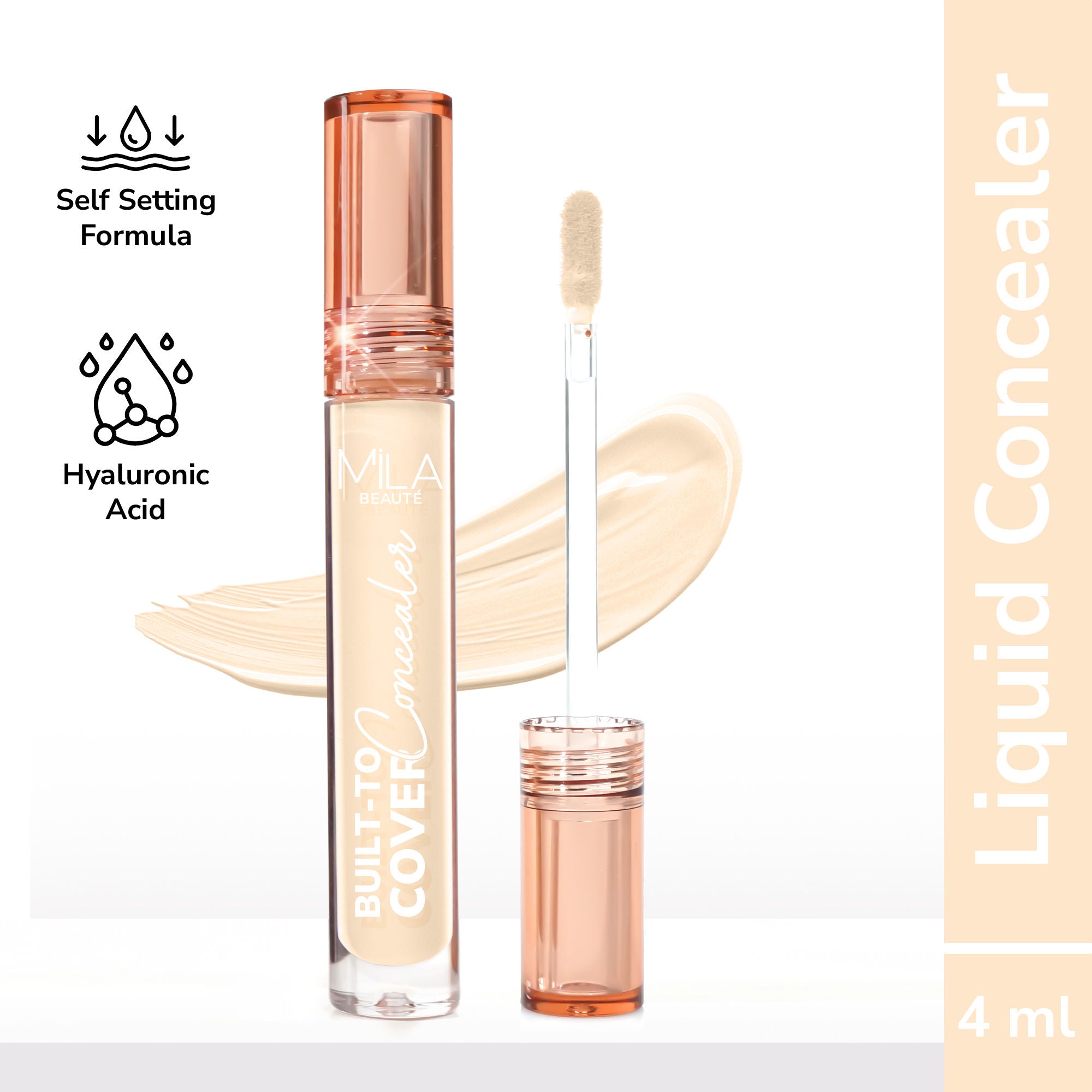 Built To Cover Matte Liquid Concealer With SPF 15 & Hyaluronic Acid - 101p Light Ivory