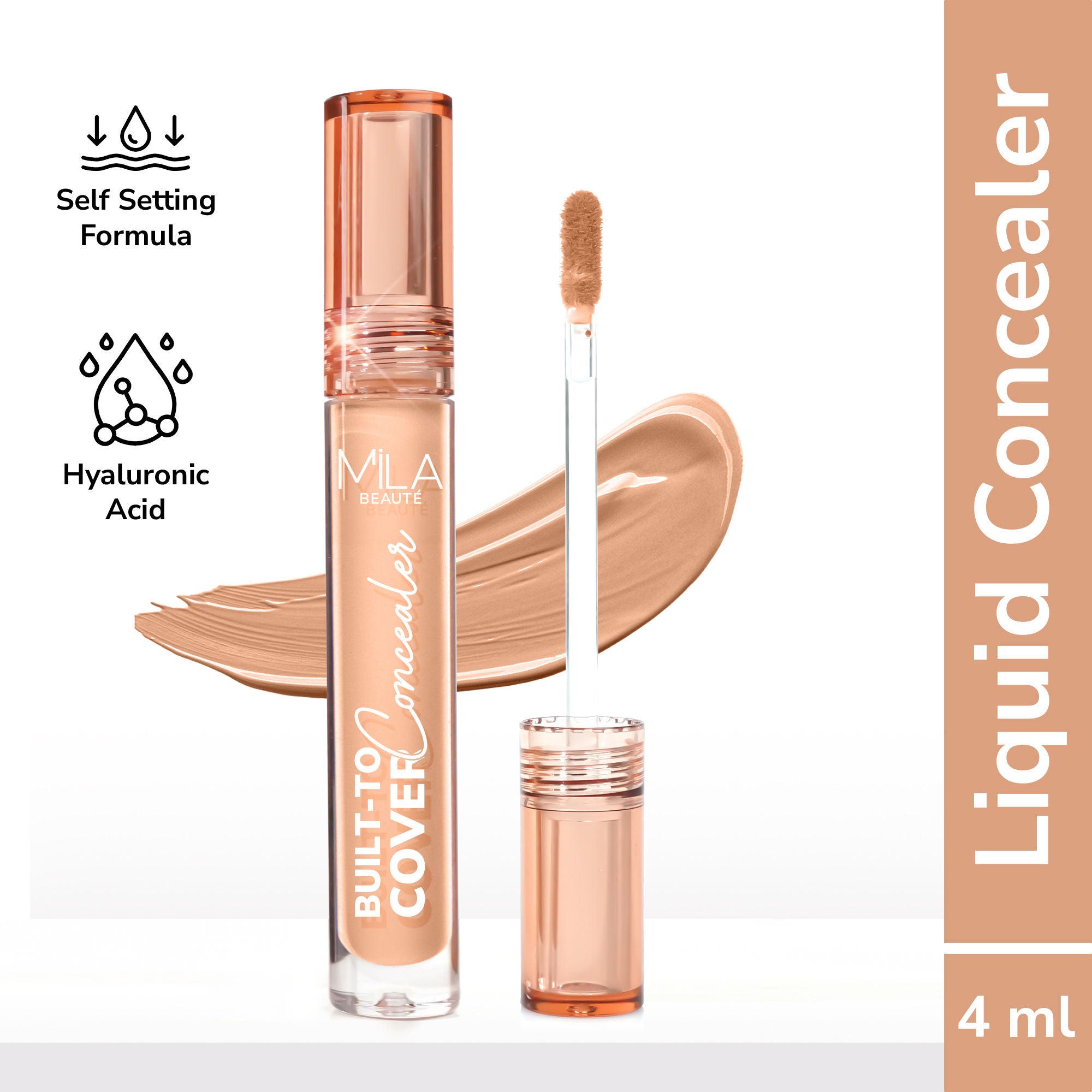Built To Cover Matte Liquid Concealer With SPF 15 & Hyaluronic Acid - 105p True Maple