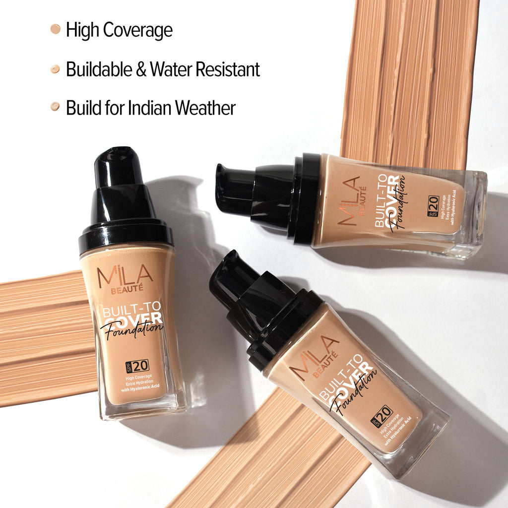 Built To Cover Liquid Foundation With SPF 20 & Hyaluronic Acid
