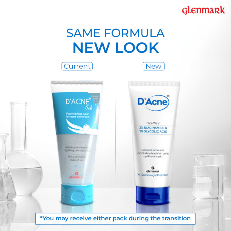 Soft Face Wash, Visible Acne Reduction in 10 Days, 2% Niacinamide & 1% Glycolic Acid