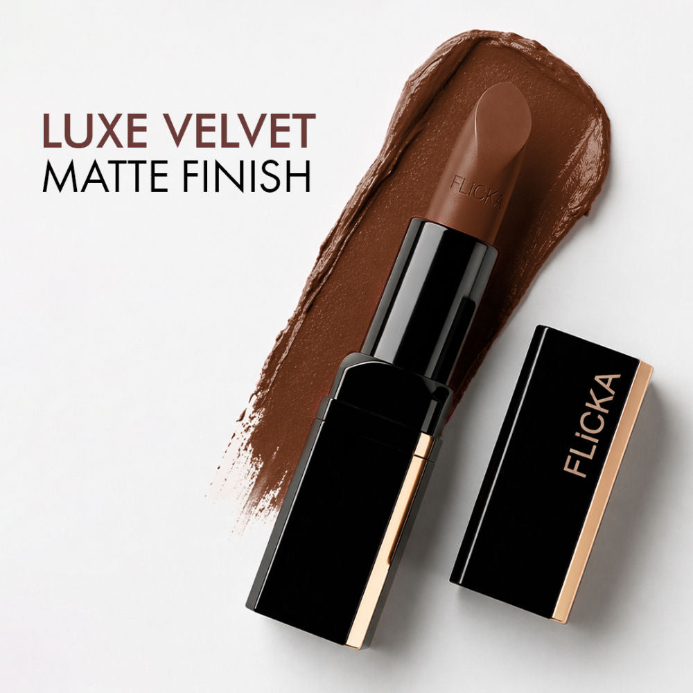Lip Poetry Creamy Matte Lipstick Intense Pigment Easy Apply Smooth Finish - 07 Rain Rain