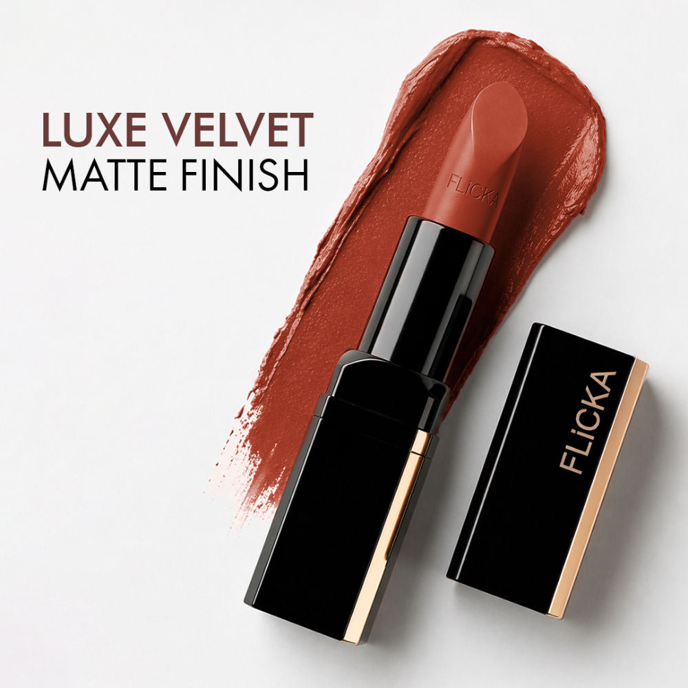 Lip Poetry Creamy Matte Lipstick Intense Pigment Easy Apply Smooth Finish - 05 - Teddy Bear