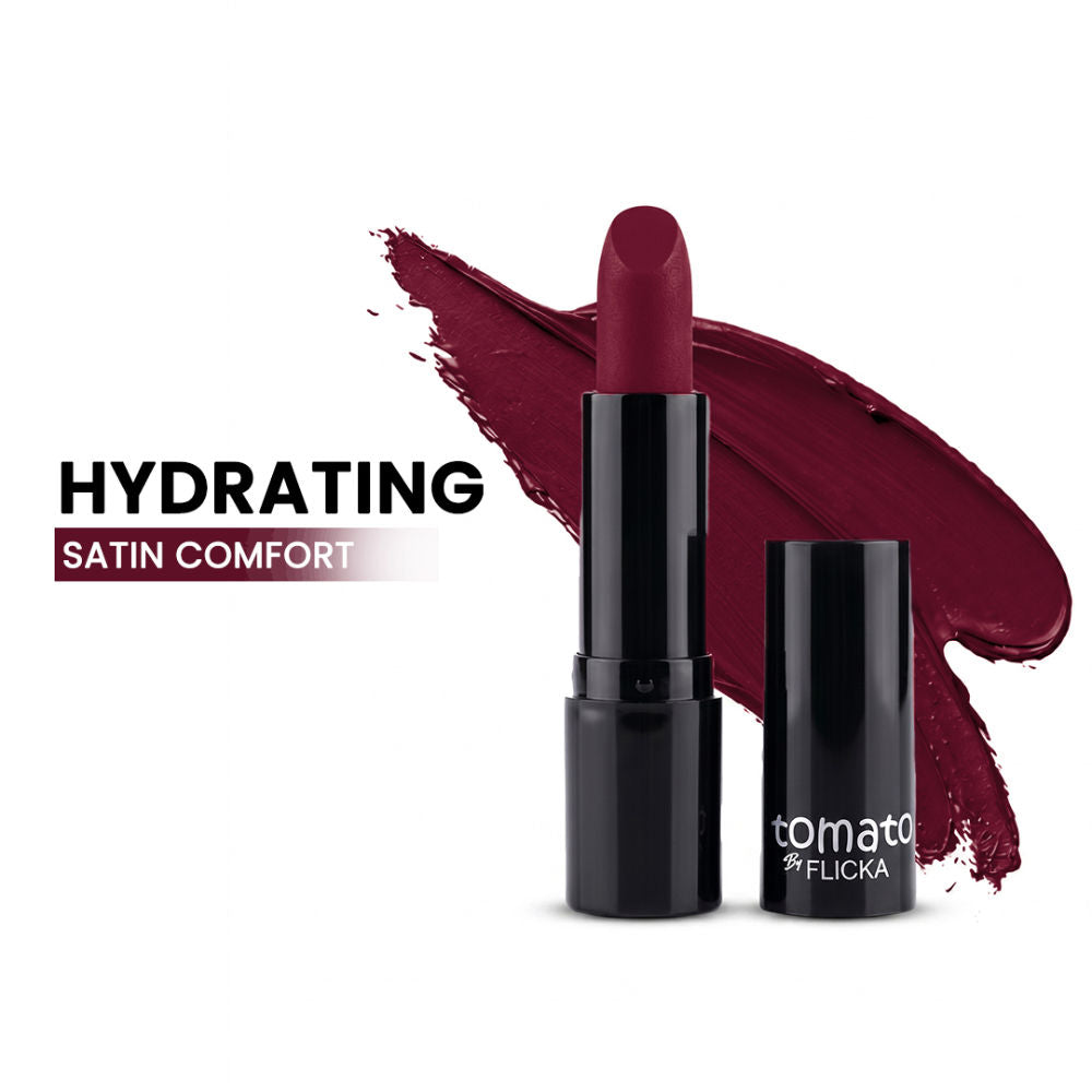 Tomato Bullet Lipstick Long Lasting Lightweight Intense Pigment Rich Matte Finish