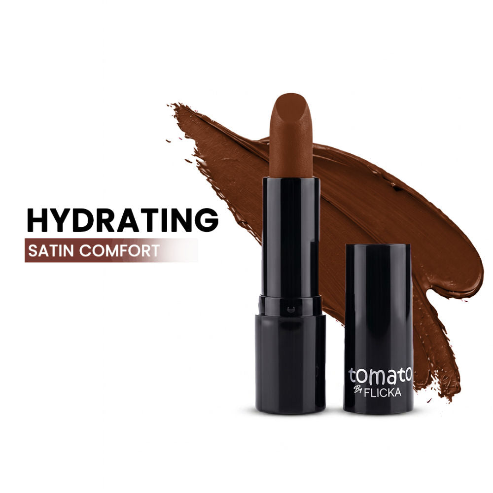 Tomato Bullet Lipstick Long Lasting Lightweight Intense Pigment Rich Matte Finish - Shade 17