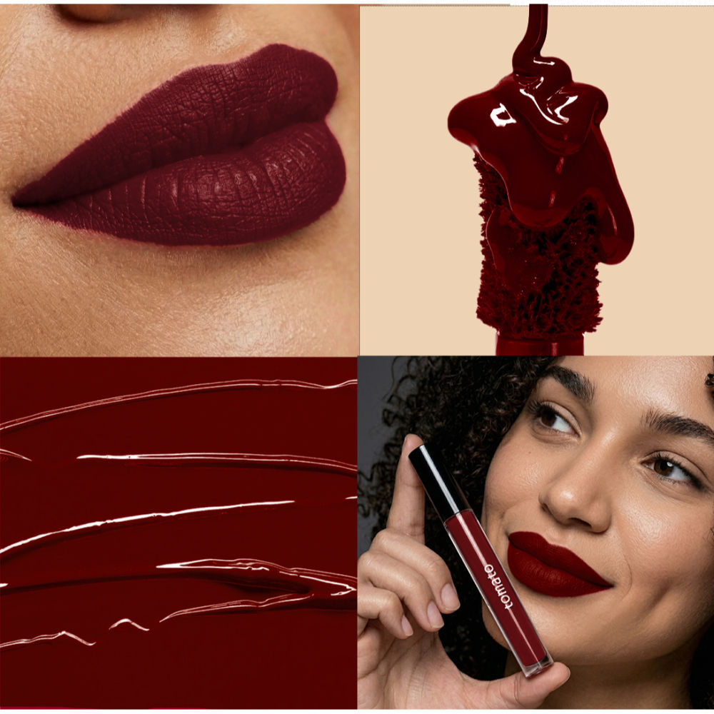 Tomato Liquid Lipstick Rich Matte Long Lasting Intense Pigment Smudgeproof