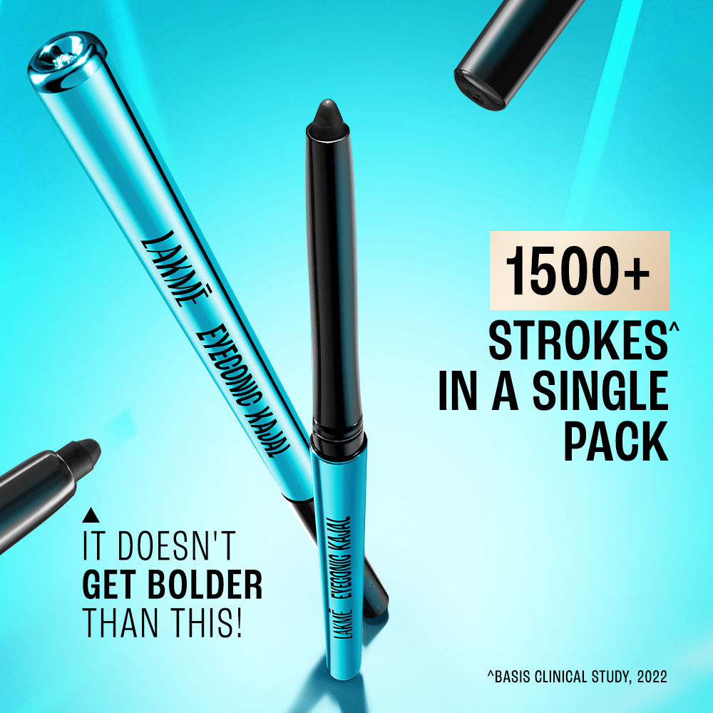 9 to 5 Eyeconic Kajal, Waterproof, Smudgeproof, lasts 24 Hrs, Sparkling Black