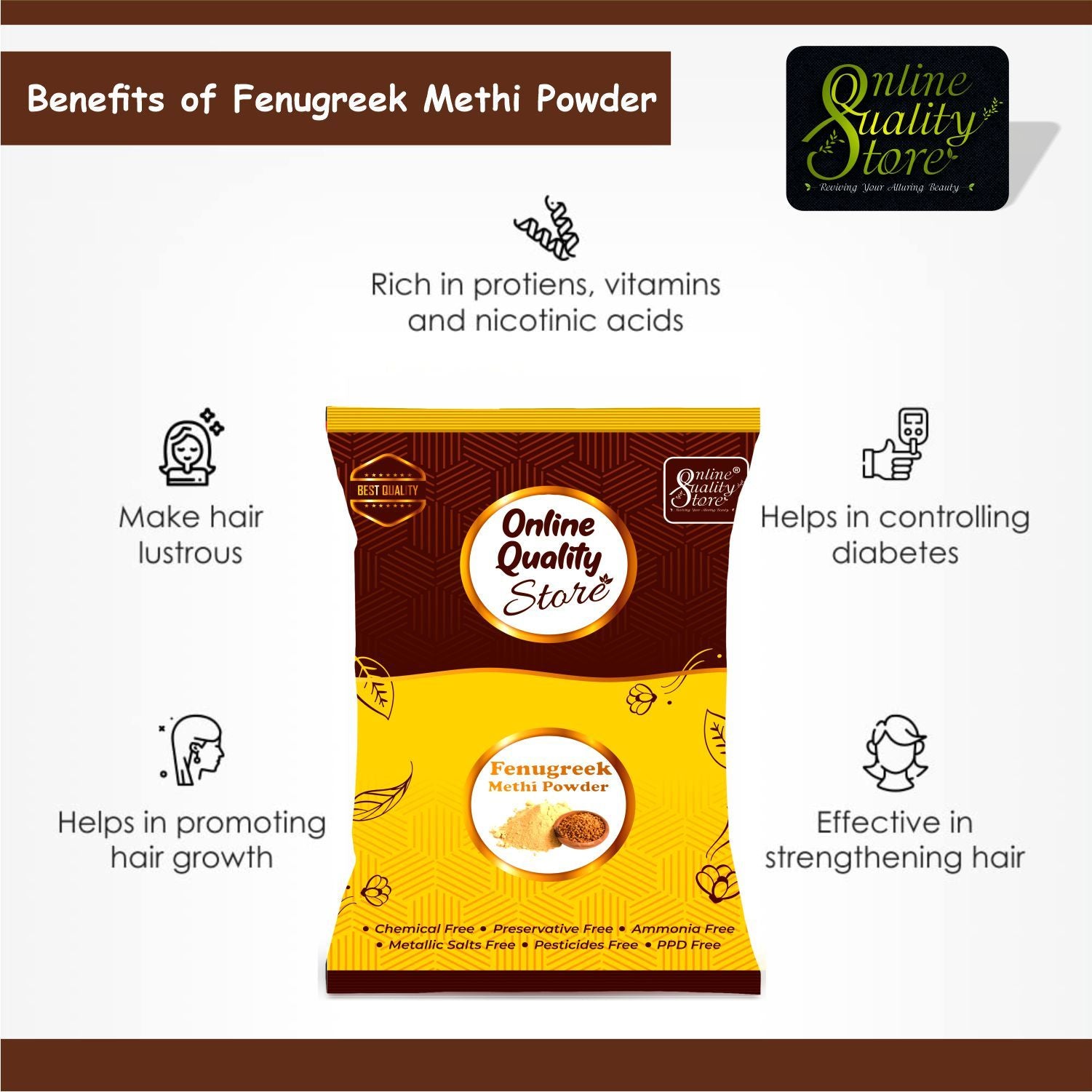 Fenugreek (methi) Powder For Hair Growth