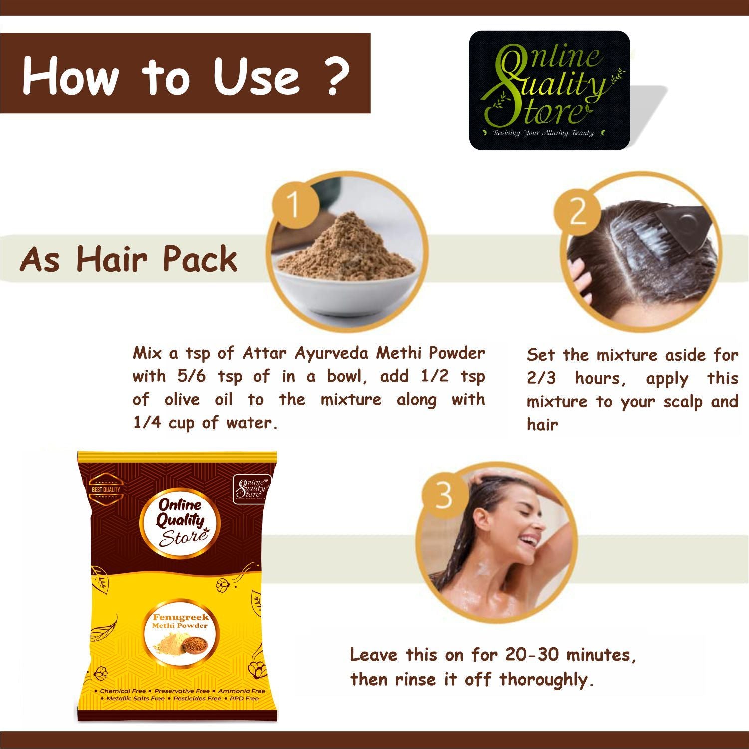 Fenugreek (methi) Powder For Hair Growth