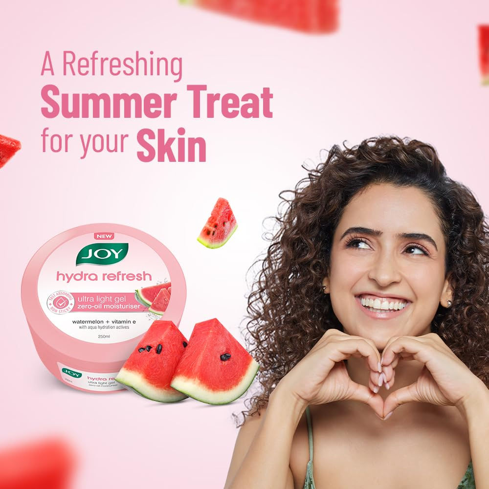 Hydra Refresh Ultra Light Face Moisturizer Gel with Watermelon - Oil Free Moisturizer