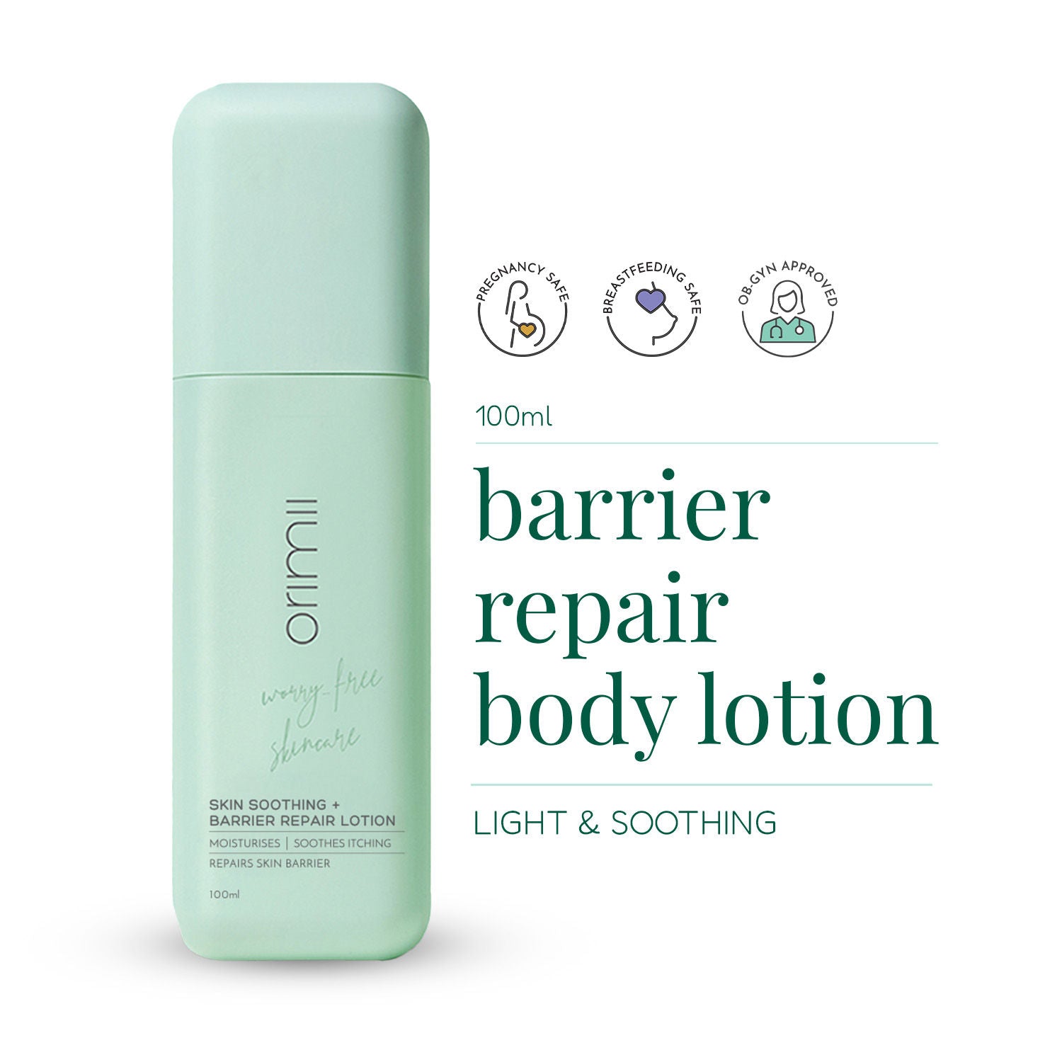 Barrier Repair Non-Comedogenic Body Lotion with Ceramides - Moisturizes & Reduces Itching
