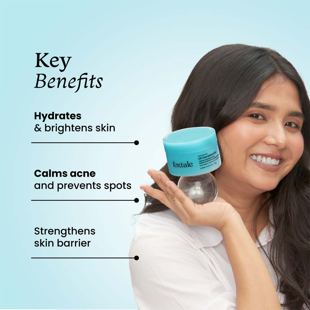 Aquamarine Oil Free Hydrating Moisturiser With Hyaluronic Acid For Normal To Oily Skin