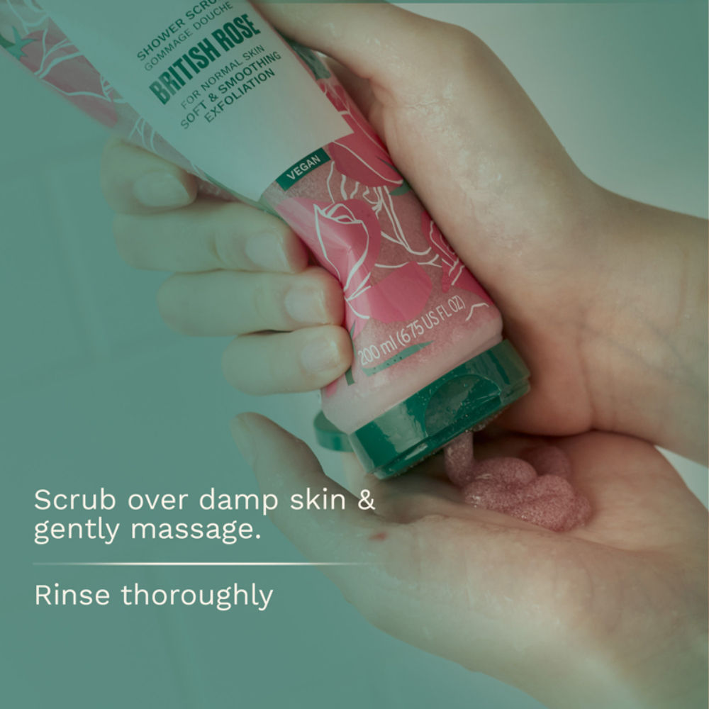 British Rose Shower Scrub