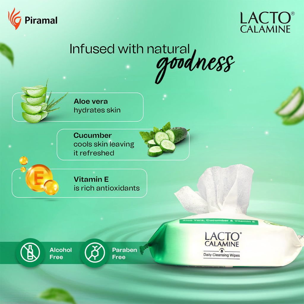 Daily Cleansing Face Wipes, Makeup Remover Wipes with Aloe Vera