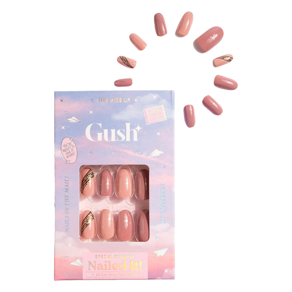 Nailed It Reusable Luxury Press On Nails (Round Shape) - Peony Pink