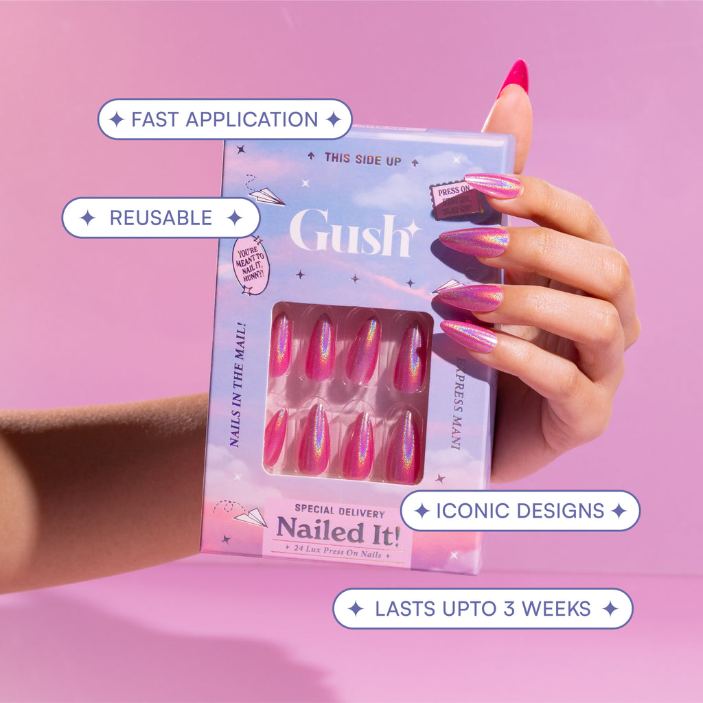 Nailed It Reusable Luxury Press On Nails (Medium To Long Almond)