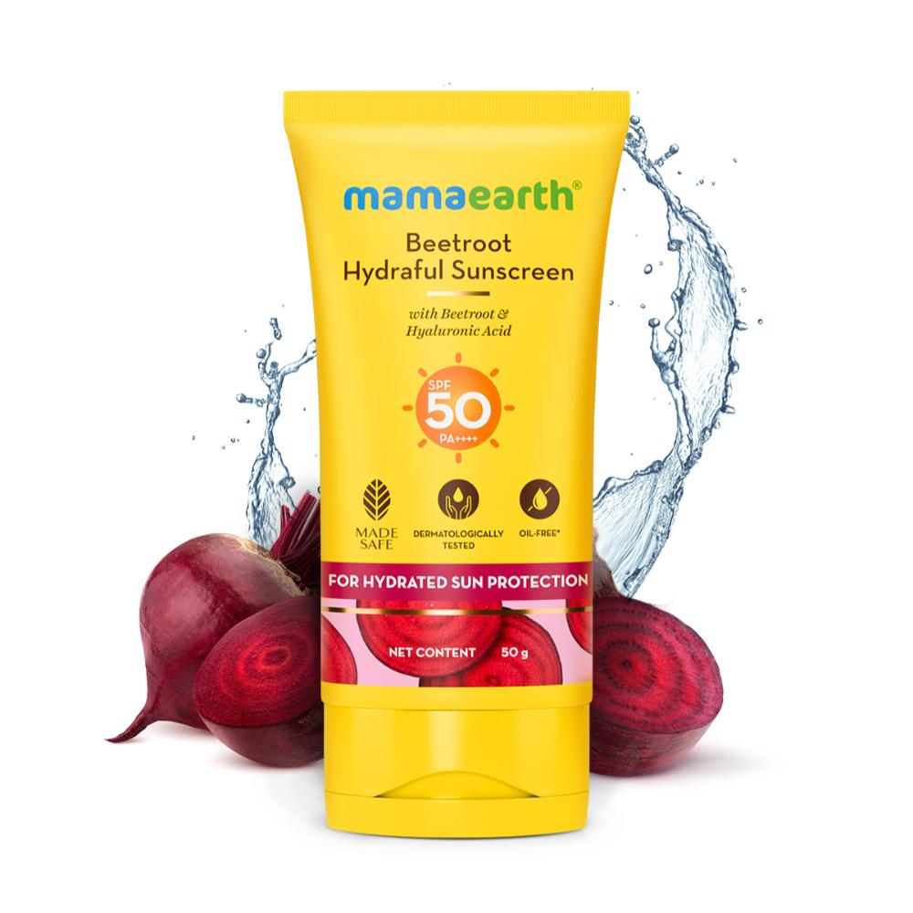 Beetroot Hydraful SPF 50 PA++++ Sunscreen With Hyaluronic Acid for Tan Protection