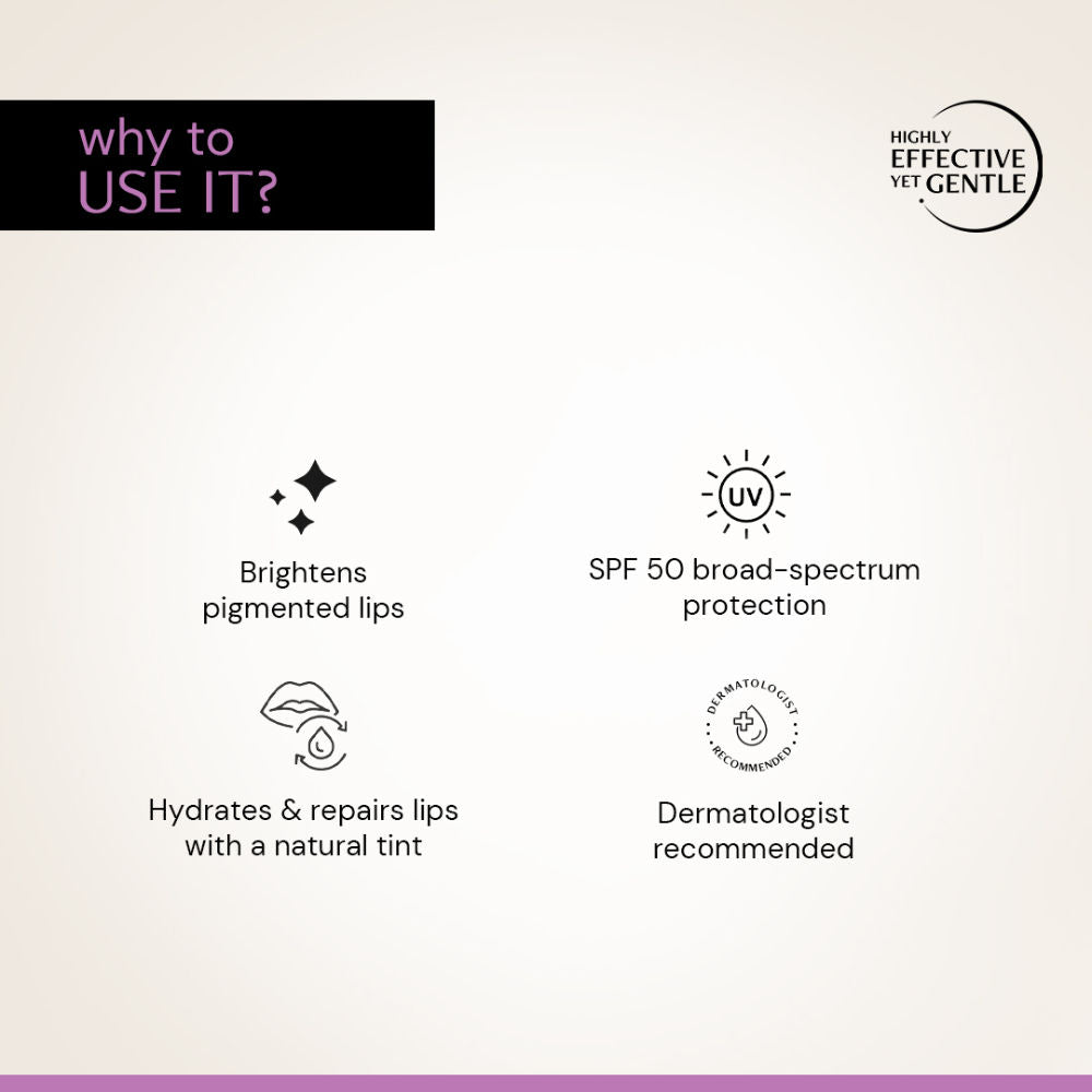 Brightening Tinted Lip Balm SPF 50, Moisturizes & Brightens