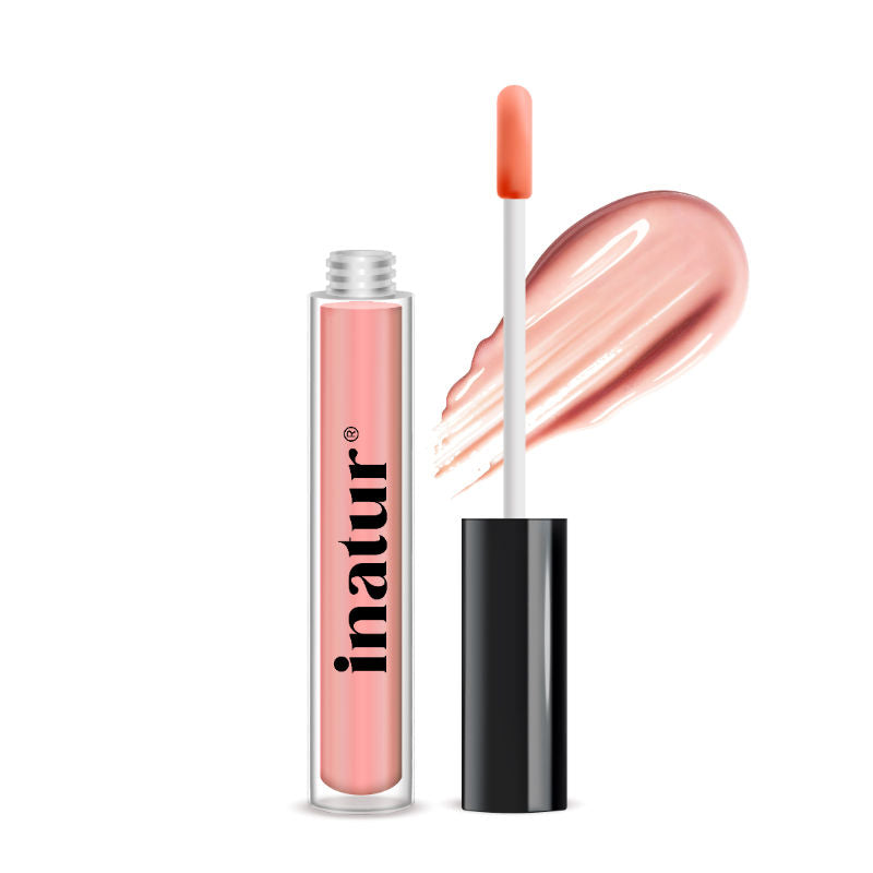 Lip Gloss-Angelic, Soft Pink Gloss, Hydrating, Long-Lasting, with Rosehip & Coconut Oil - Angelic