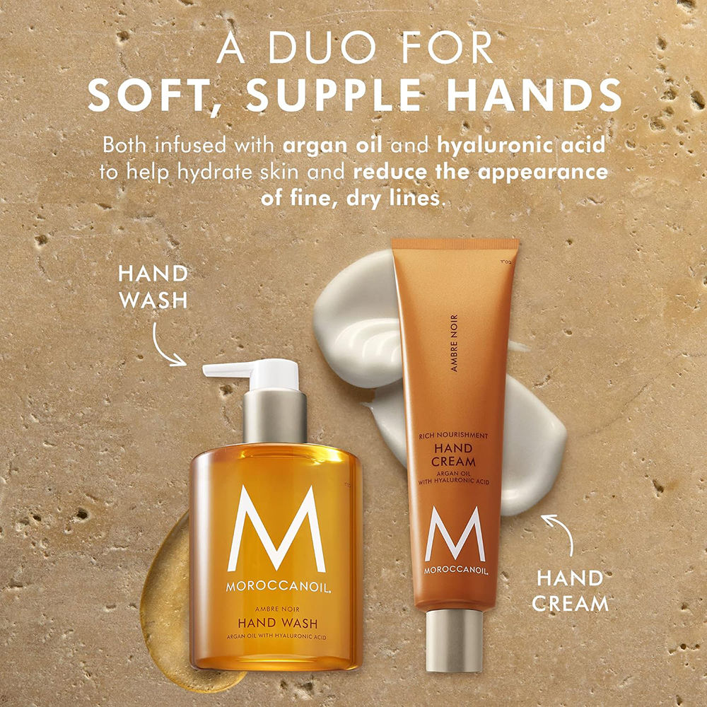 Hand Cream Ambre Noir|Argan Oil, Hyaluronic Acid & Shea Butter Soft, Moisturized Hands