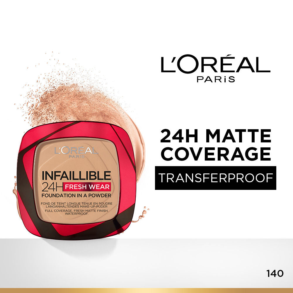 Infallible 24H Fresh Wear Waterproof Powder Foundation - 140