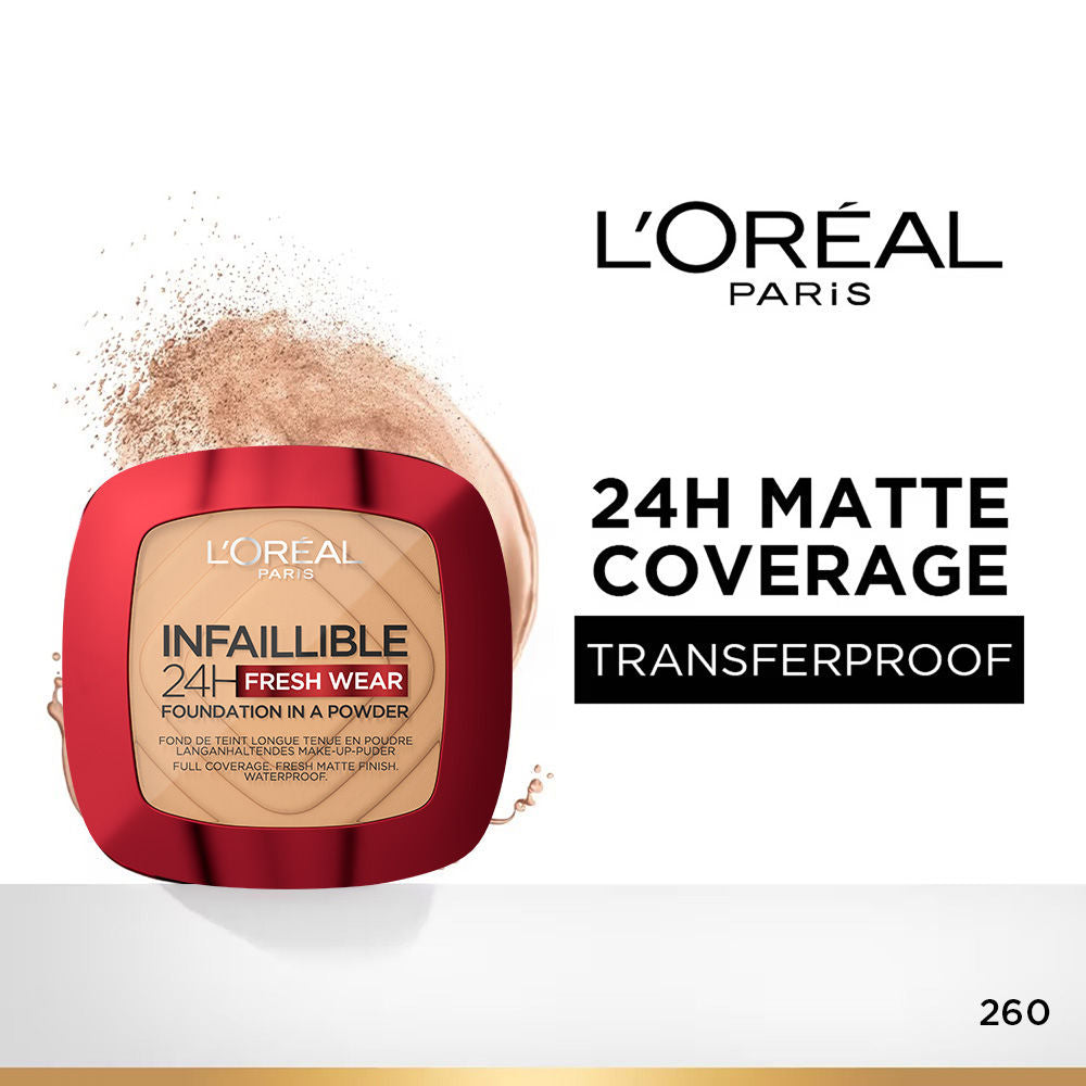 Infallible 24H Fresh Wear Waterproof Powder Foundation - 260
