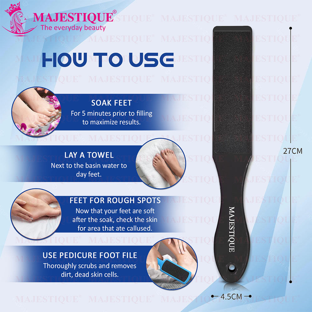 Double-Sided Foot File for Callus Removal, Smooth Feet - Color May Vary