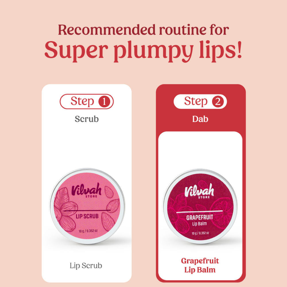 Grapefruit Lips Balm for Dry Damaged & Chapped Lips Enriched With Shea Butter & Beeswax