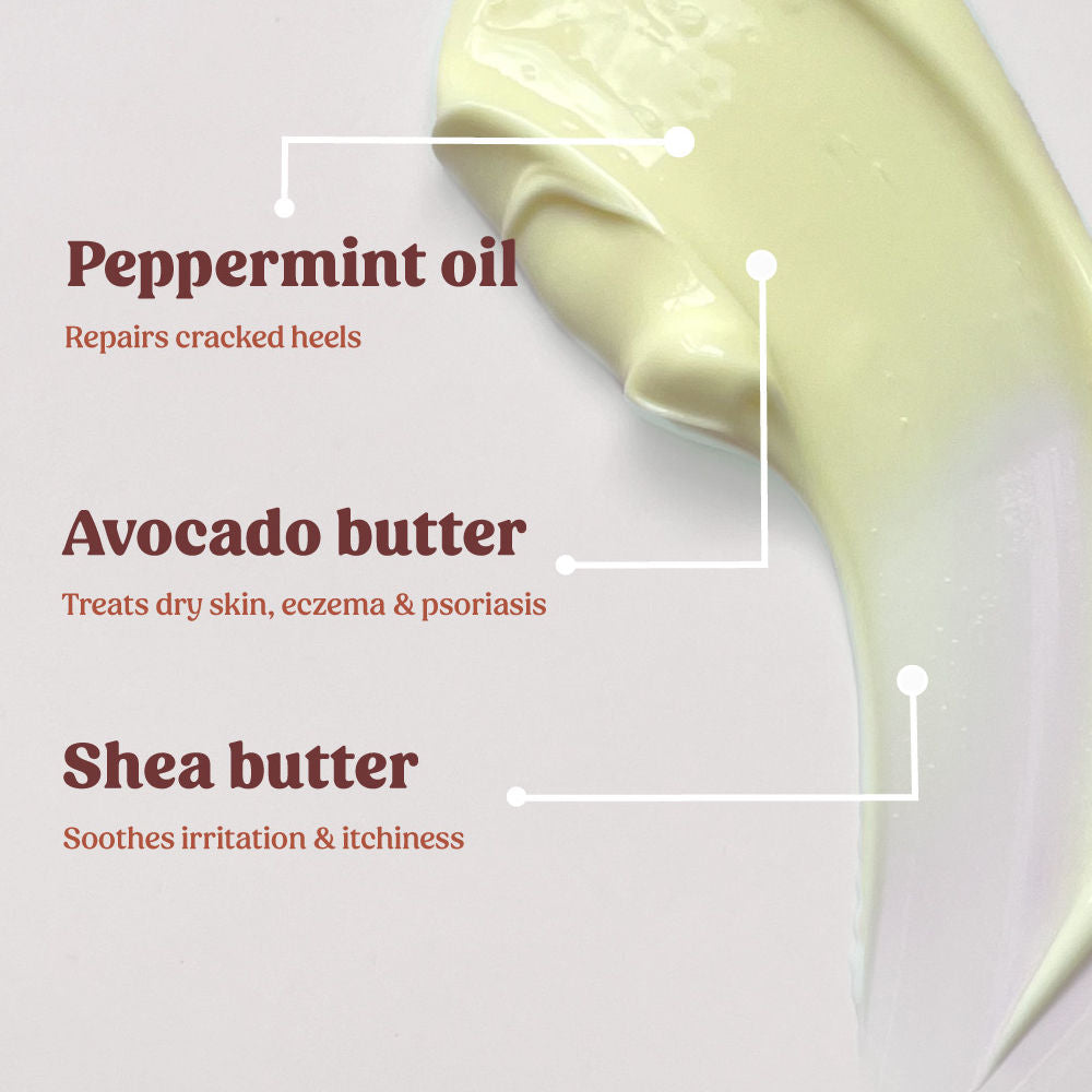 Foot Cream For Cracked, Chapped Or Calloused Feet helps Moisturize & Soften Rough Heels