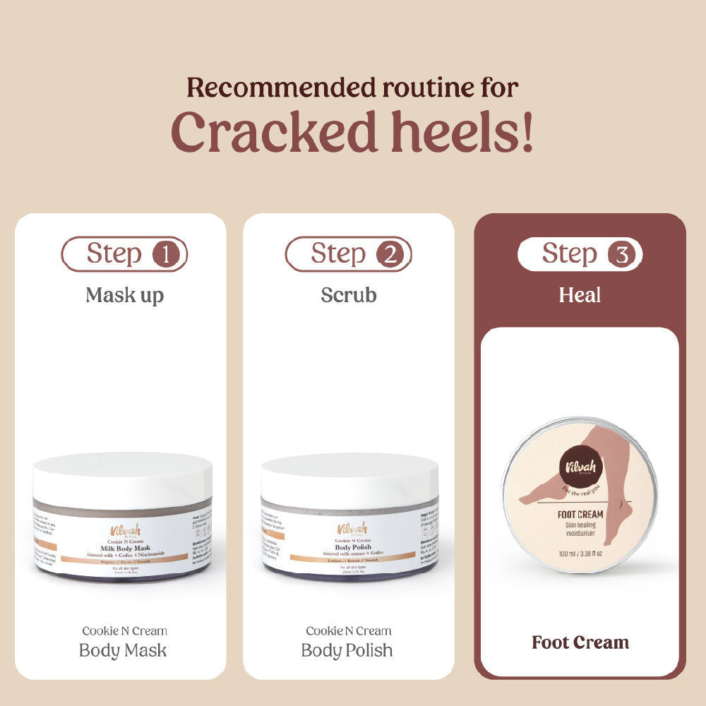 Foot Cream For Cracked, Chapped Or Calloused Feet helps Moisturize & Soften Rough Heels