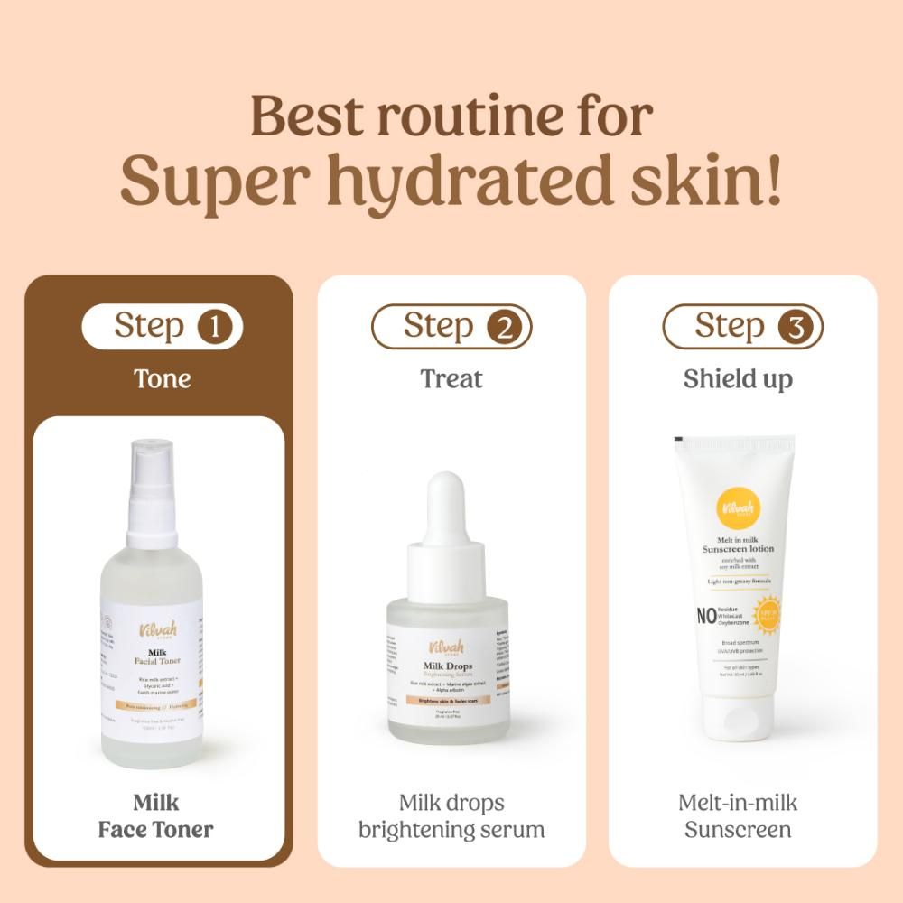 Face Toner with Rice Milk extract, Glycolic acid & Earth Marine Water for Pore-minimizing