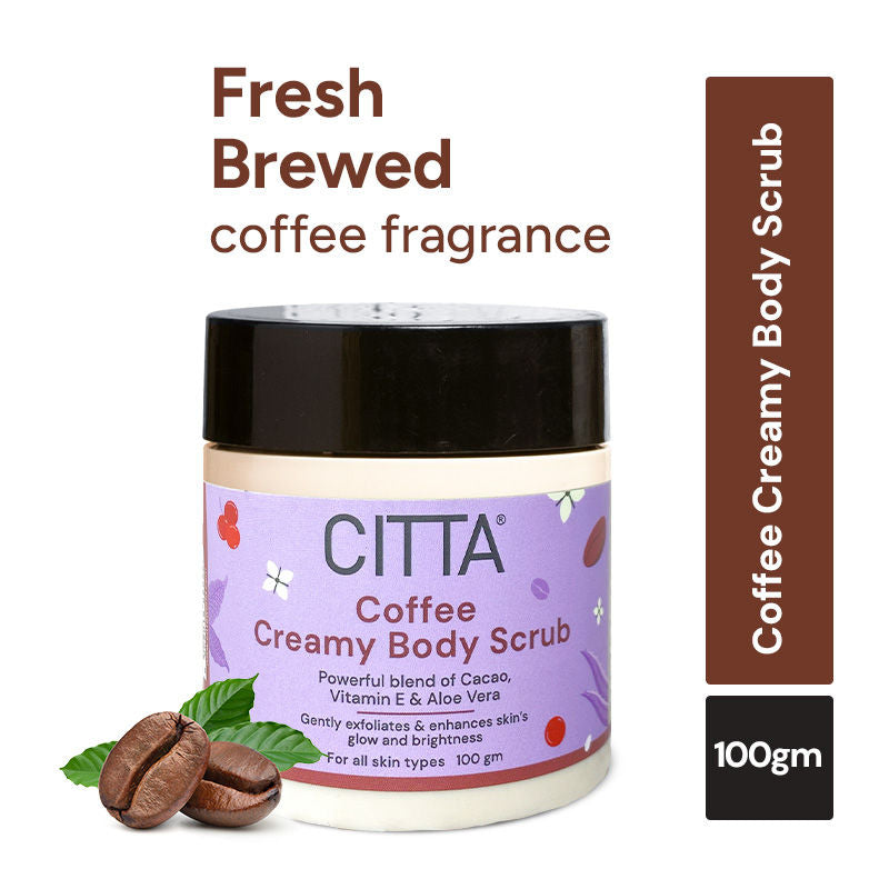 Coffee Creamy Body Scrub, Mild Exfoliation, Creamy, Moisturizing Base, Non-Irritating
