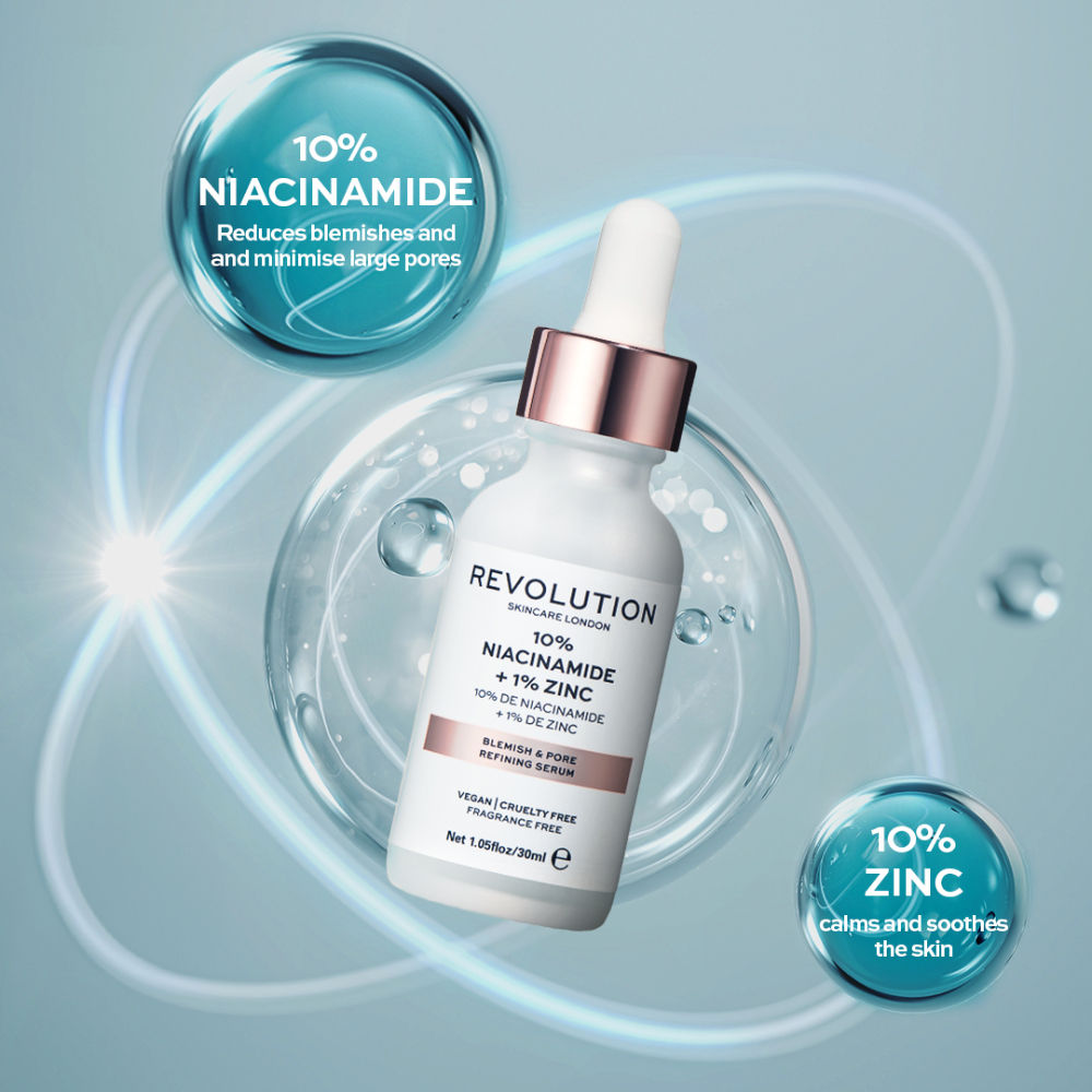 Skincare Blemish and Pore Refining Serum - 10% Niacinamide + 1% Zinc