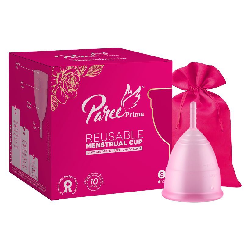 Prima Reusable Menstrual Cup With Protection Pouch - S