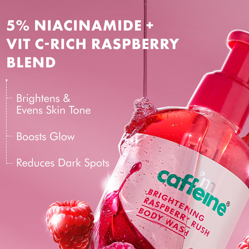 Brightening Body Wash 5% Niacinamide & Raspberry Boosts Glow, 5% Glycerine Softens Skin