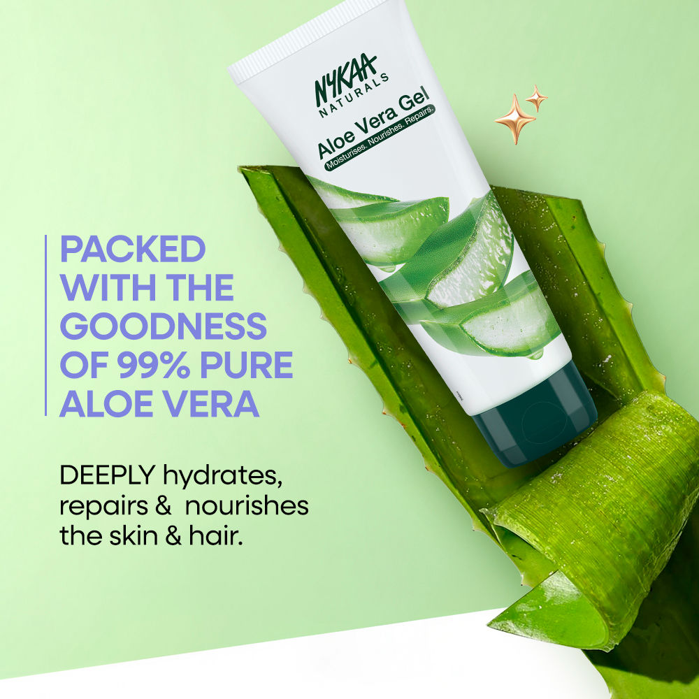 Nykaa Naturals Aloe Vera Gel - Hydrates & Soothes Skin, Repairs and Nourishes Hair for Healthy Glow