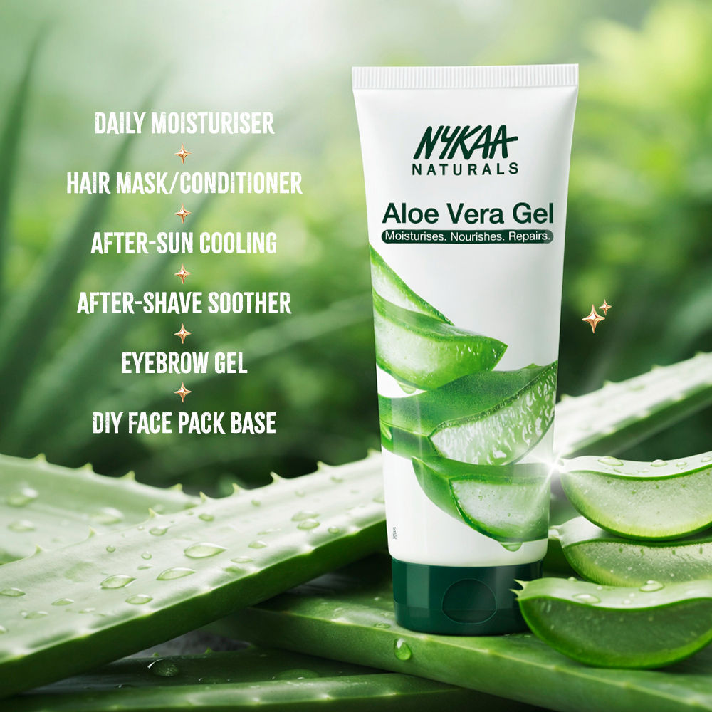 Nykaa Naturals Aloe Vera Gel - Hydrates & Soothes Skin, Repairs and Nourishes Hair for Healthy Glow