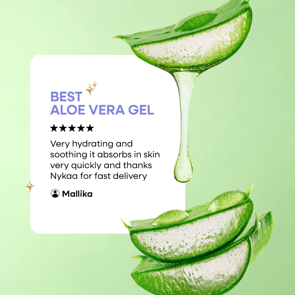 Nykaa Naturals Aloe Vera Gel - Hydrates & Soothes Skin, Repairs and Nourishes Hair for Healthy Glow