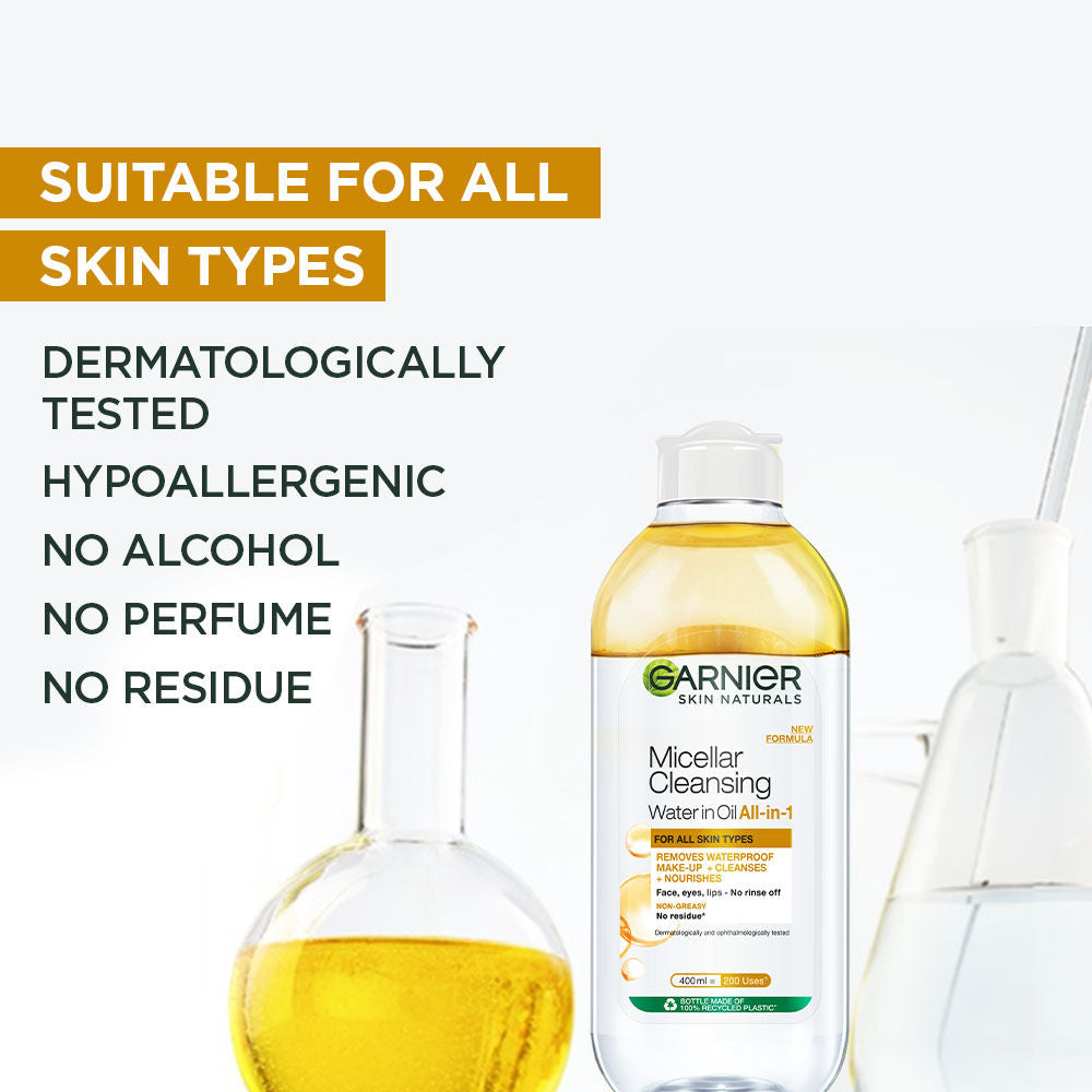 Skin Naturals Micellar Oil-Infused Cleansing Water For Cleansing & Make-Up Remover | 125ml