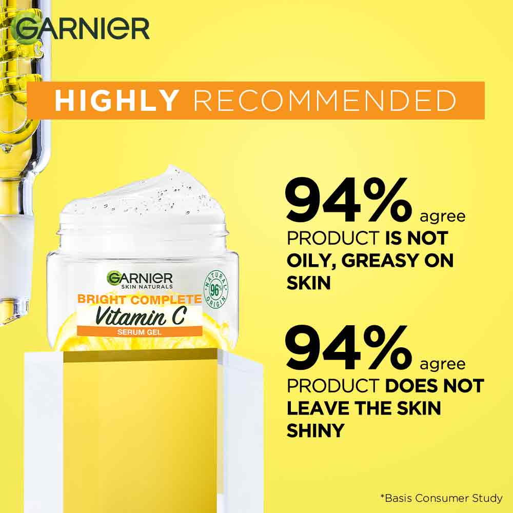 Garnier Bright Complete Vitamin C Serum Gel With Vitamin C Cream For Instant Brighter Skin