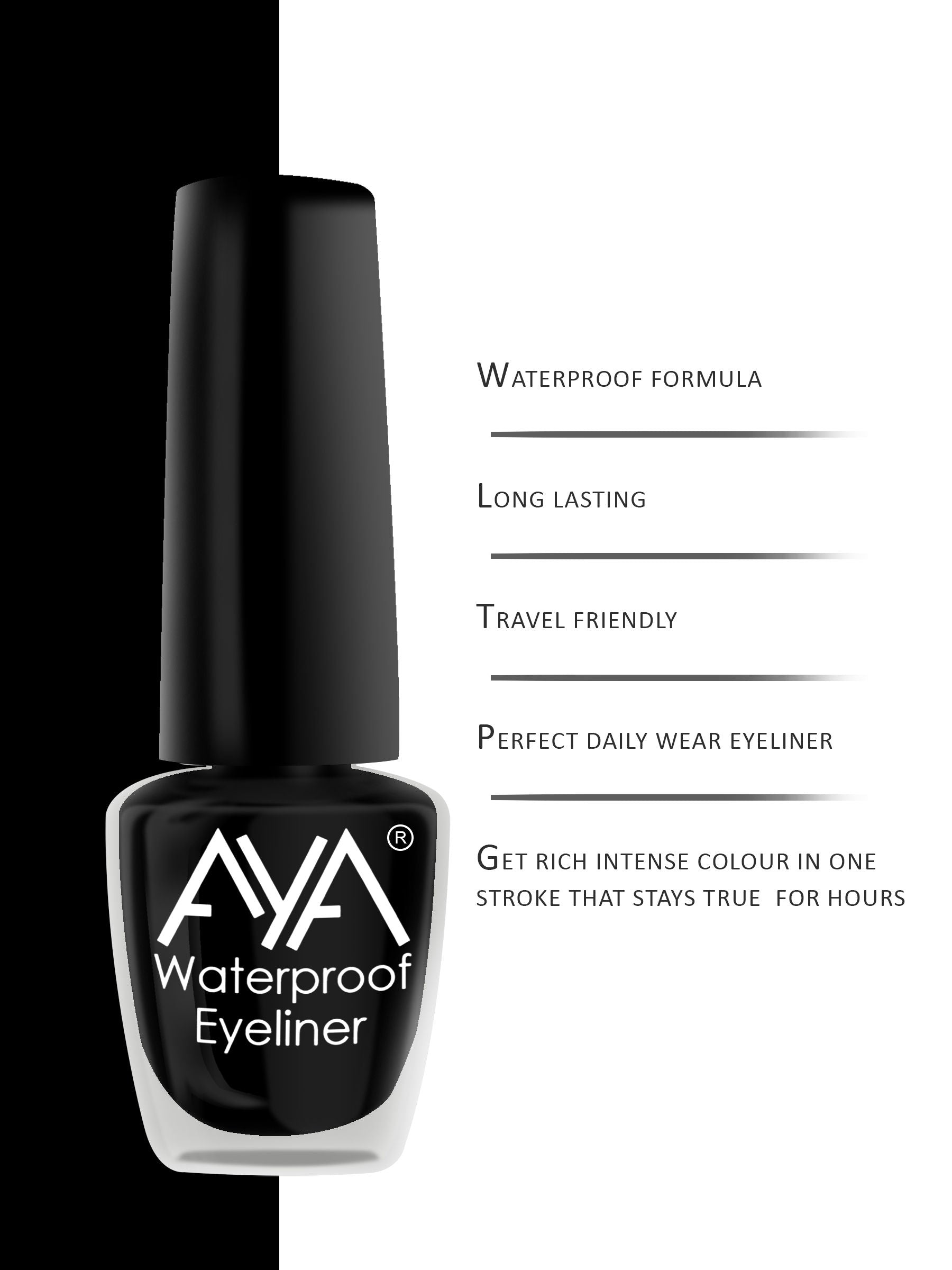 24 Hrs Long Lasting & Waterproof Eyeliner - Black